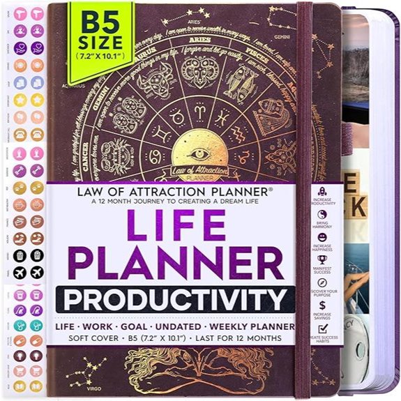 Law of Attraction Planner with Goal Setting & Vision Board