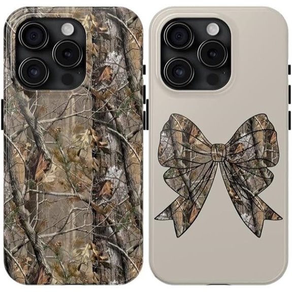 Camo Couple Matching Patterns Tough 2-Piece Phone Case 11,12,13,14,15,16