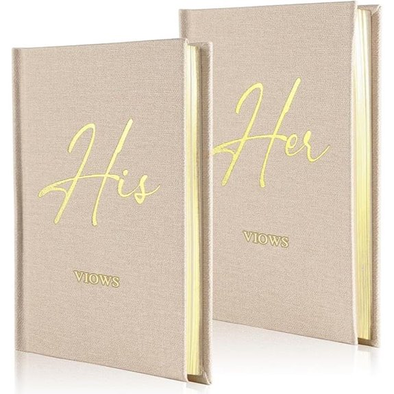 His & Hers Wedding Vow Books (2-Pack Linen Hardcover)