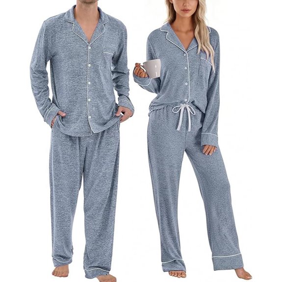 Matching Couple Pajamas Set with Long Sleeves