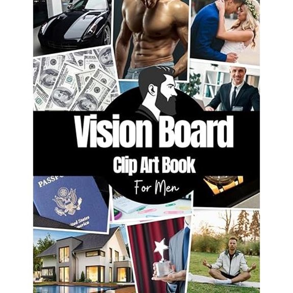 Vision Board Clip Art Book for Men
