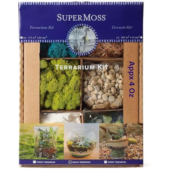 SuperMoss Beach Terrarium DIY Kit for Mini Gardens