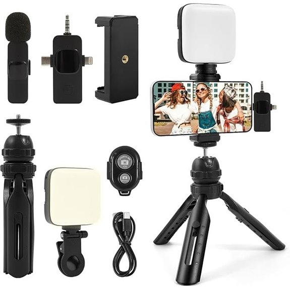 Vlogging Kit for iPhone/Android with Microphone