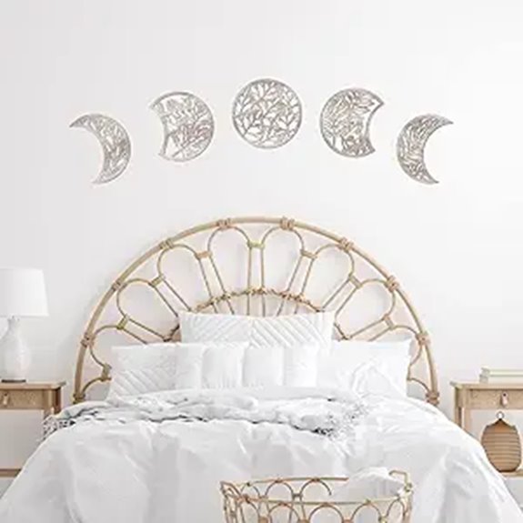 Jetec Moon Phase Wall Art Decor (5 Pieces)