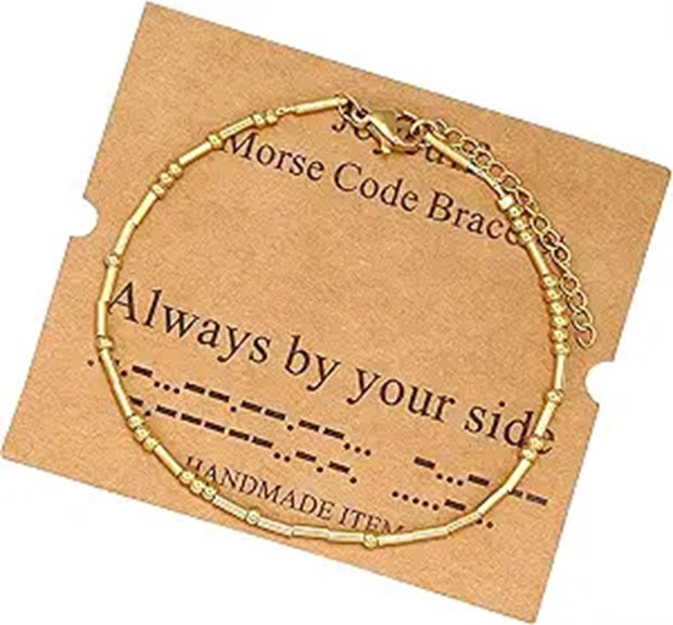 JoycuFF Morse Code Beaded Bracelets for Women