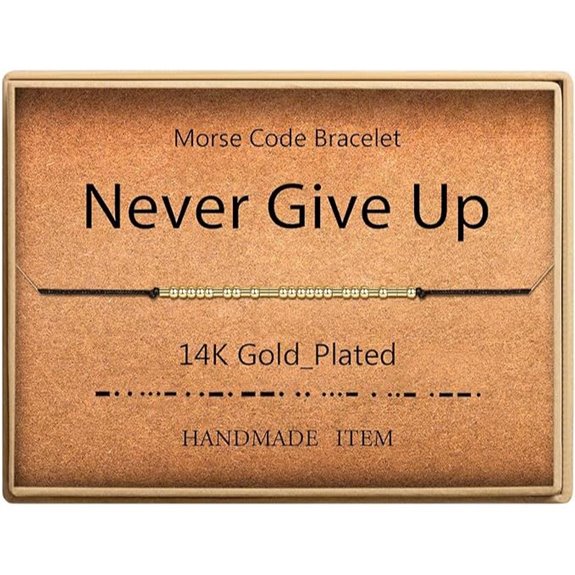 SANNYRA Morse Code Friendship Bracelet Gold Beads