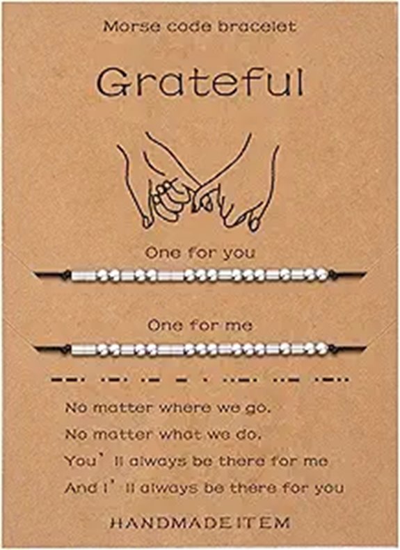 SANNYRA Morse Code Friendship Bracelet for Women