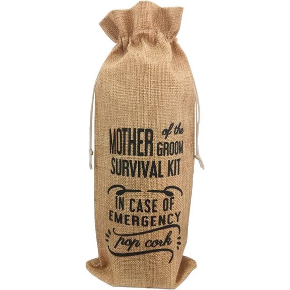 Mother of the Groom Survival Gift Wine Bag