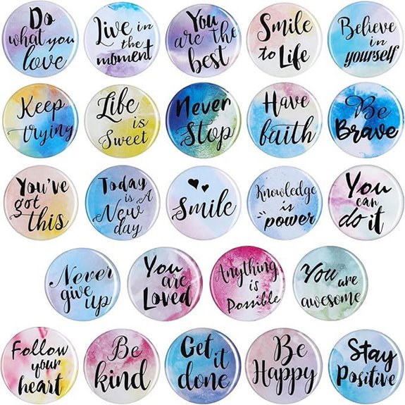 TOODOO Inspirational Refrigerator Magnets Set (24 Pieces)
