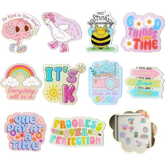 Weewooday 10 Pcs Motivational Refrigerator Magnets