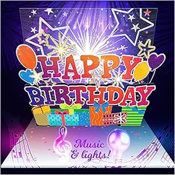 Birthday Greeting Card with Music and Light Show