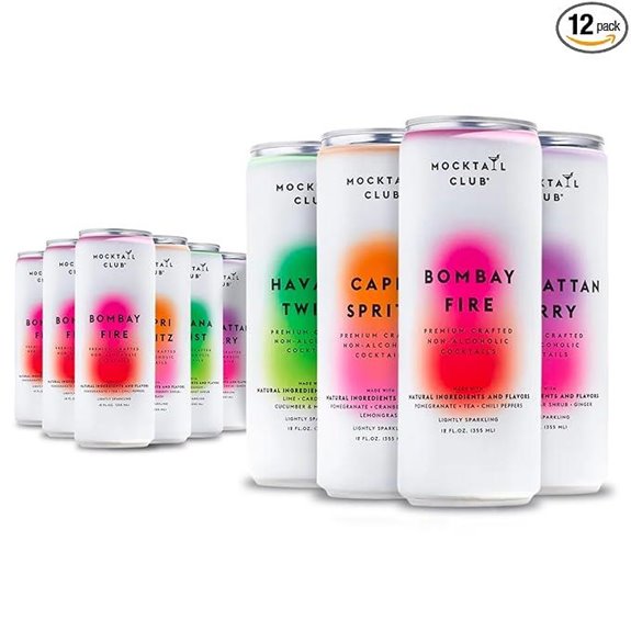 Mocktail Club Variety Pack Non-Alcoholic Sparkling Cocktails
