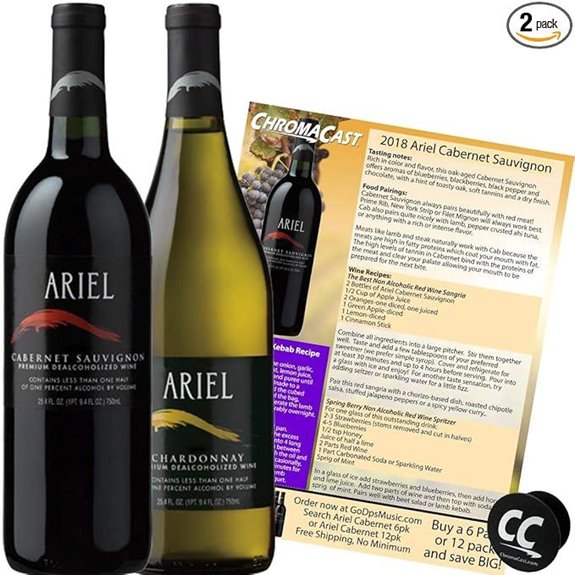 Ariel Non-Alcoholic Wine Bundle with Phone Grip