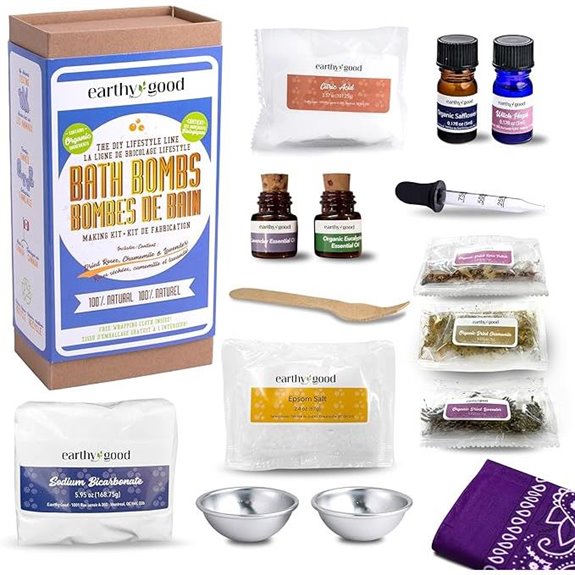 Earthy Good DIY Organic Bath Bomb Kit (10 Pieces)