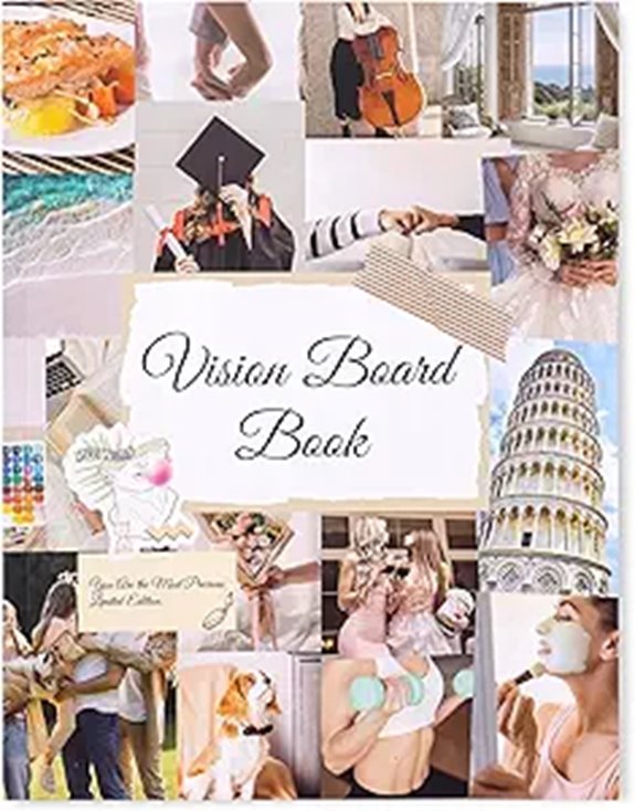 Vision Board Book with 1100+ Images & Quotes