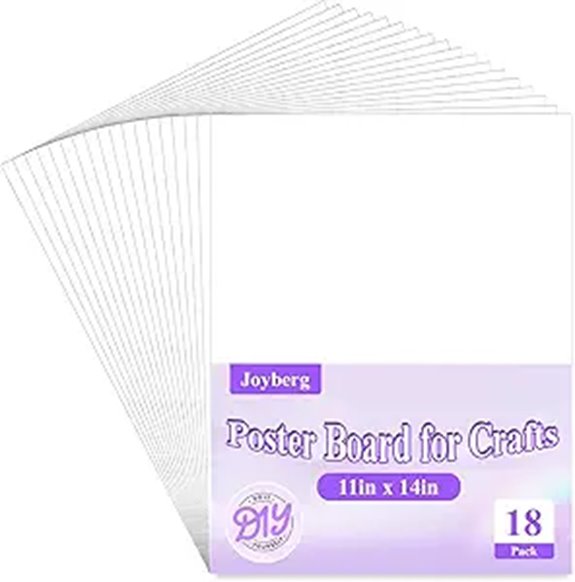Joyberg 18-Pack White Poster Boards for Crafts