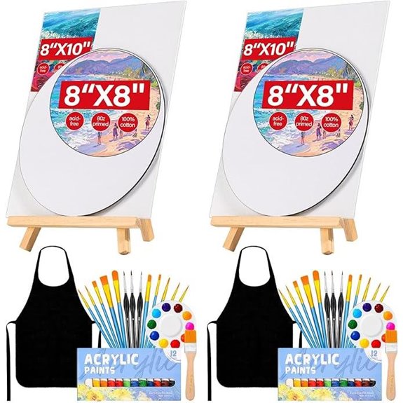 Date Night Painting Kit with Brushes Canvas and Paint
