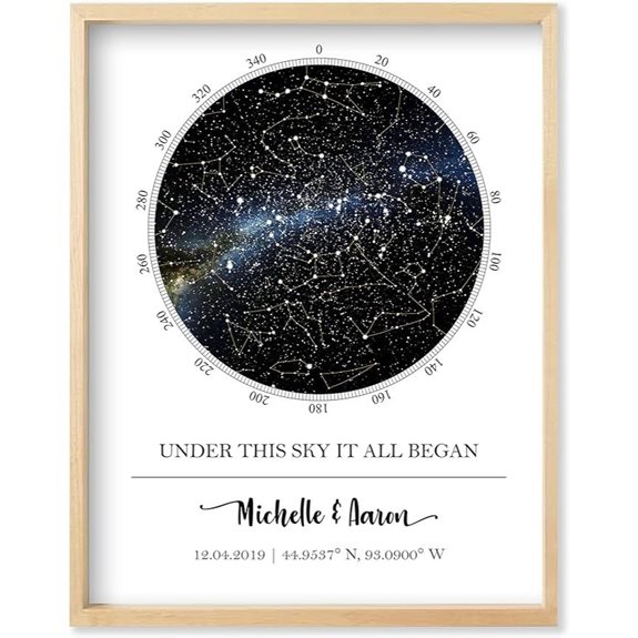 Custom Star Map Wall Art (Multiple Sizes)