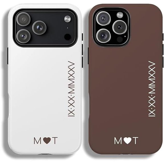 Custom Couple Phone Case with Name & Date