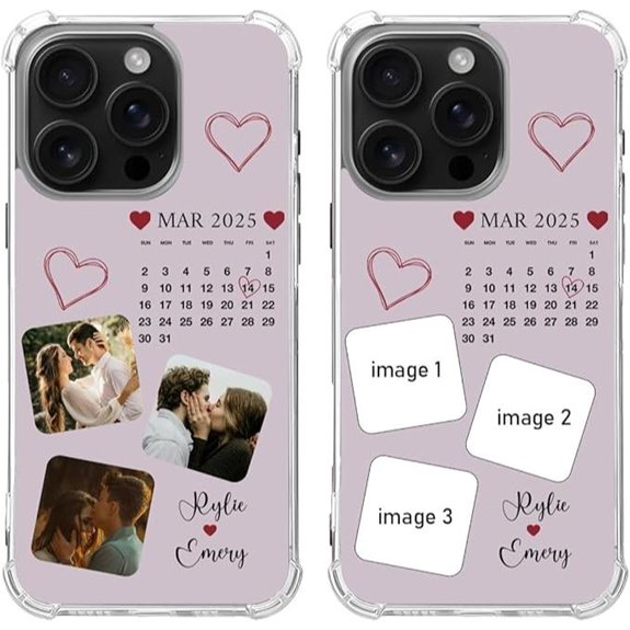Custom Couple Phone Case for iPhone with Personalization