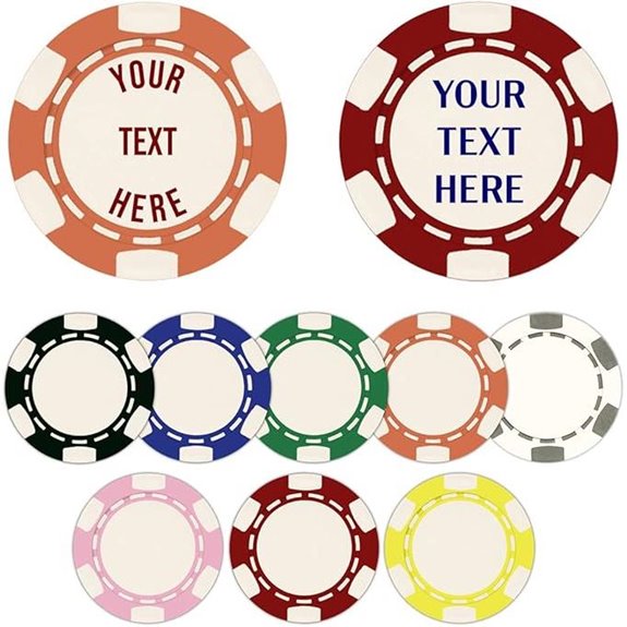 DA VINCI 100 Custom Poker Chips with Personal Text
