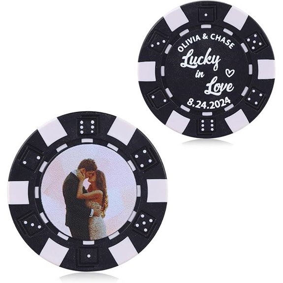 Custom Personalized Poker Chips Set with Logo and Photo