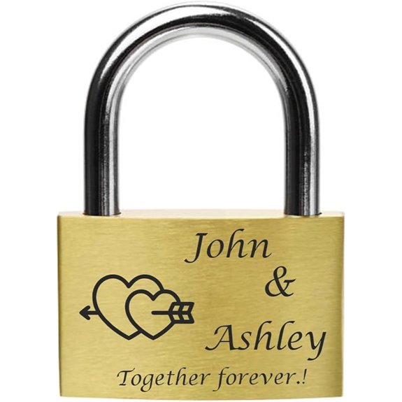 Custom Engraved Love Lock for Weddings and Anniversaries