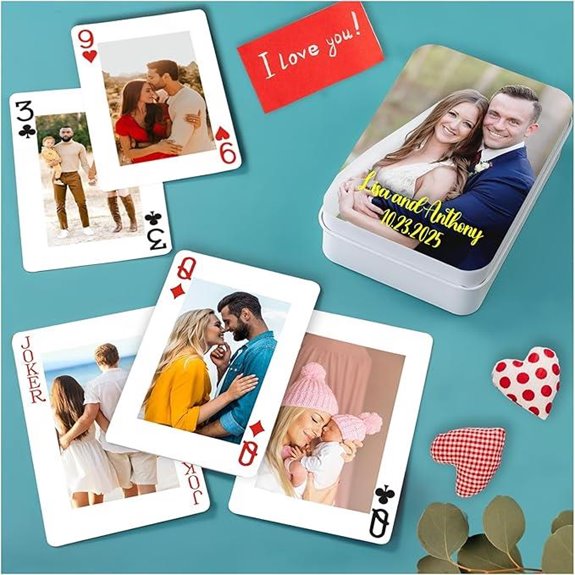 Custom Photo Playing Cards for Weddings and Parties