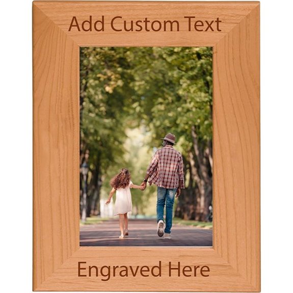 CustomGiftsNow Customizable 5x7 Wooden Photo Frame