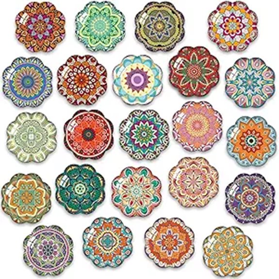 MORCART 30Pcs Petal Mandala Refrigerator Magnets