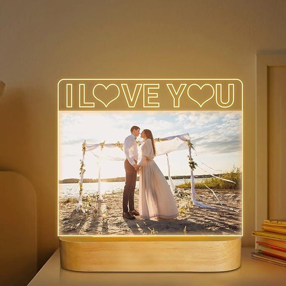 Light Up Photo Frame with Night Light and Valentine's Design