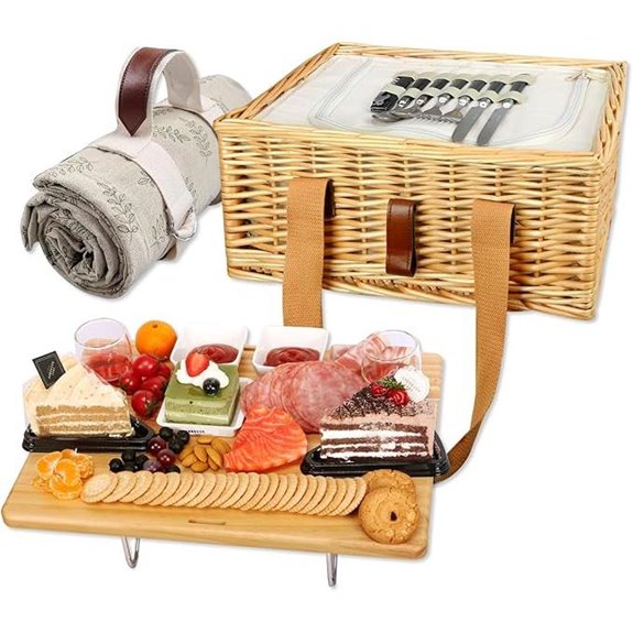 Hap Tim Picnic Basket for 2 with Cooler & Table