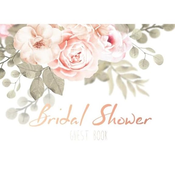 Rose Pink Floral Bridal Shower Guest Book