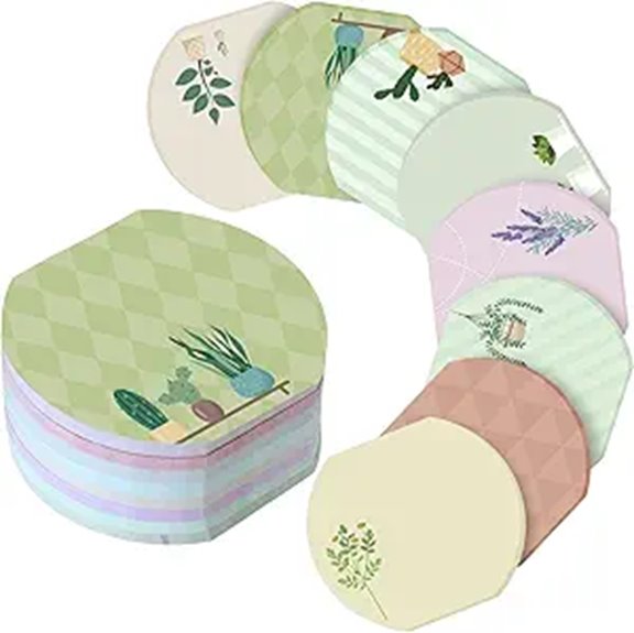 8 Pcs Plant Theme Sticky Notes Notepads