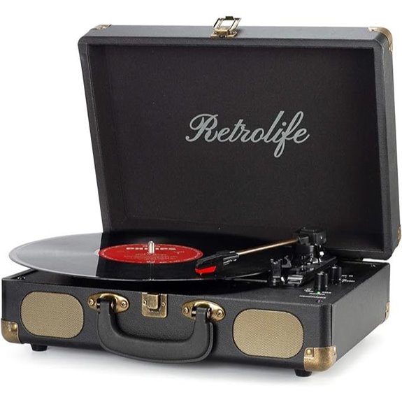 Portable 3-Speed Bluetooth Vinyl Record Player