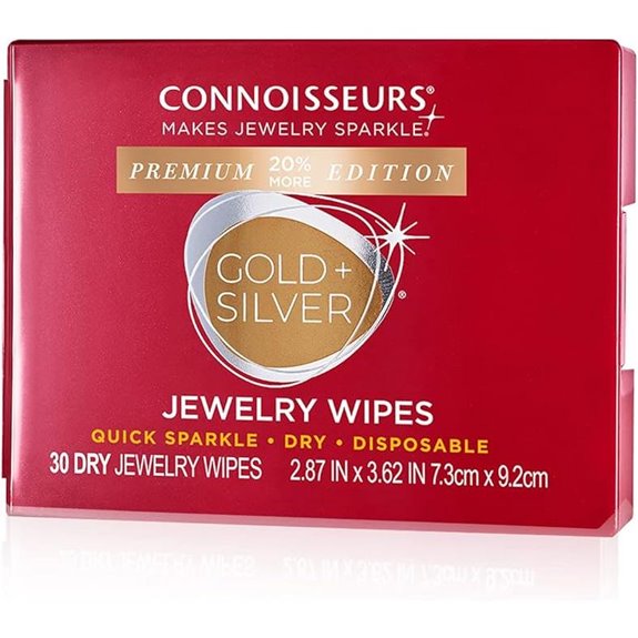 Connoisseurs Premium Jewelry Wipes for Gold & Silver