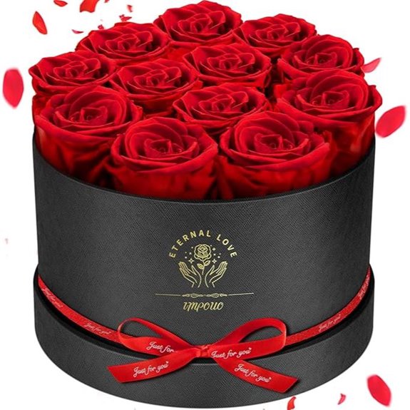 Forever Flowers 12 Preserved Red Roses Gift