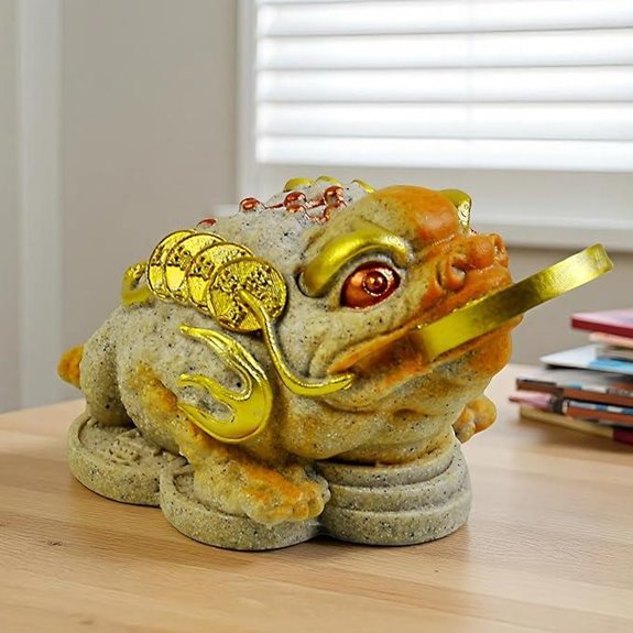 Feng Shui Money Toad with Coin for Prosperity