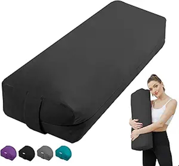 Rectangular Yoga Bolster Pillow for Restorative Yoga