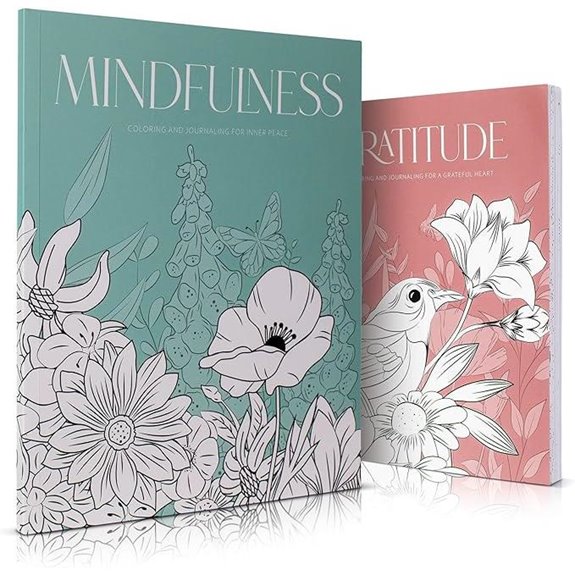 Adult Coloring Book Set for Relaxation and Mindfulness