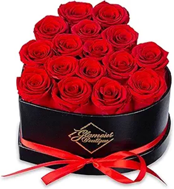 GLAMOUR BOUTIQUE 16 Rose Heart Box Gift for Her