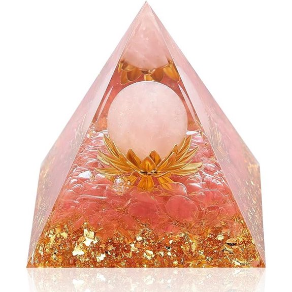 Hopeseed Rose Quartz Orgonite Pyramid Chakra Healing