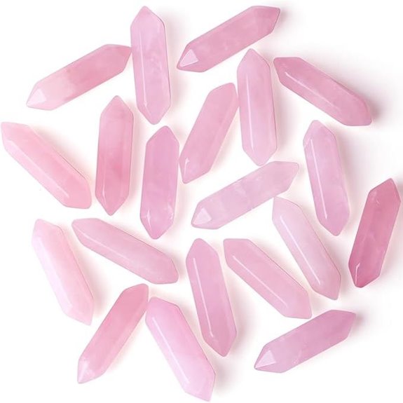 ZHIYUXI Rose Quartz Crystals - 10 Pcs Wholesale Stones
