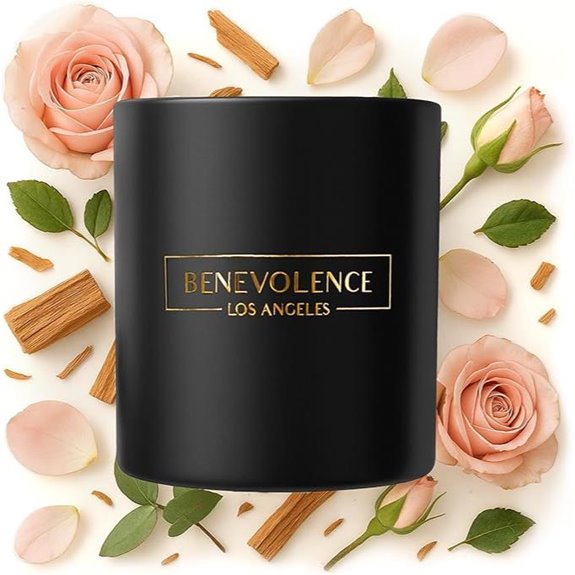 Benevolence LA Rose & Sandalwood Scented Candle