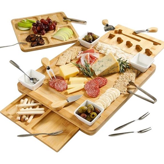 Gibson Home Rustic Bamboo Charcuterie Board Set