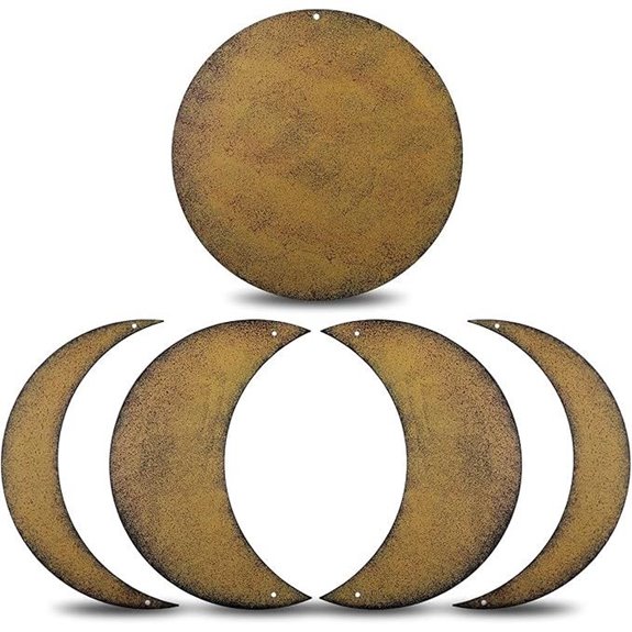 Moxweyeni 5-Piece Rustic Moon Wall Decor Set