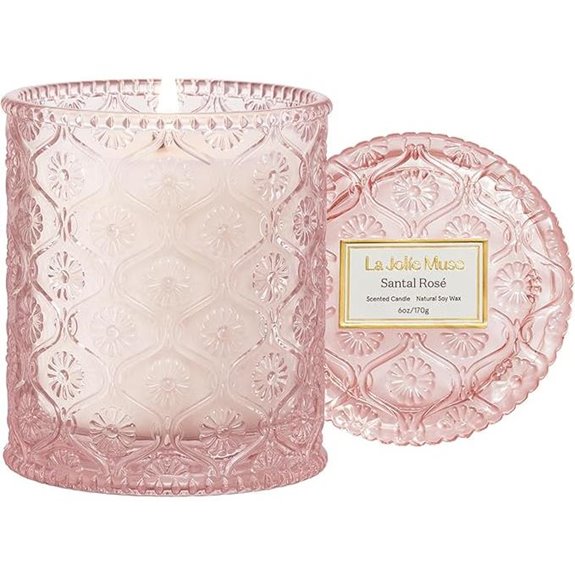 LA JOLIE MUSE Santal Rose Candle – 6 oz Soy