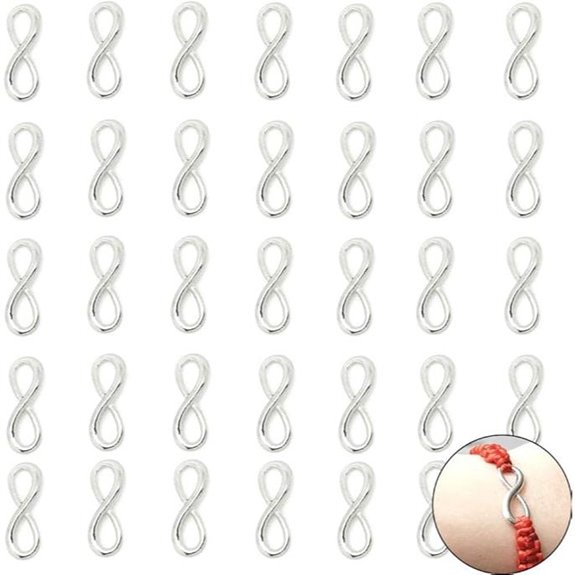 100 PCS Silver Infinity Love Connector Charms