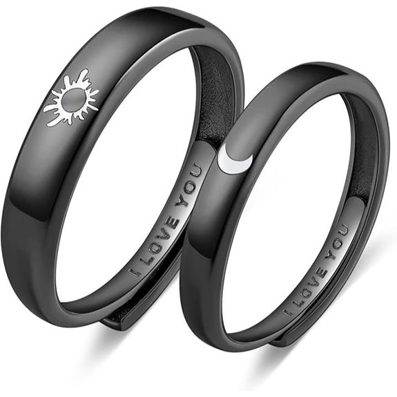 Beydodo 925 Silver Sun & Moon Couples Rings