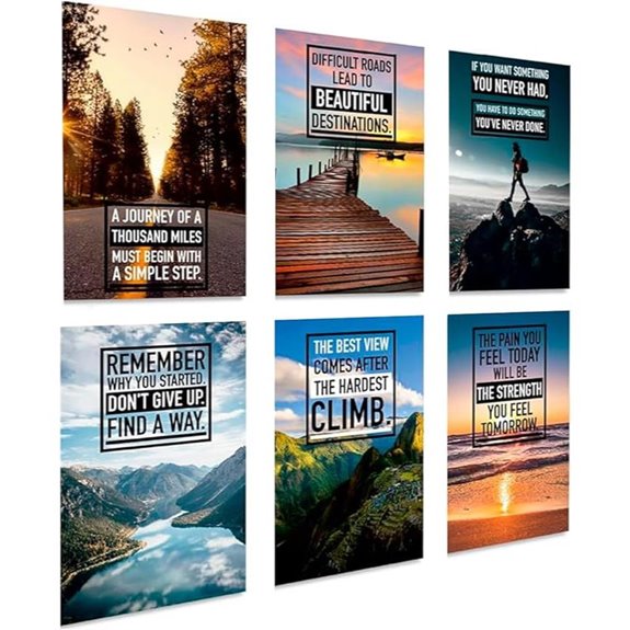 Inspirational Motivational Posters - Set of 6